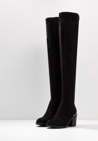 Even&Odd Wide Fit Stivali sopra il ginocchio - black