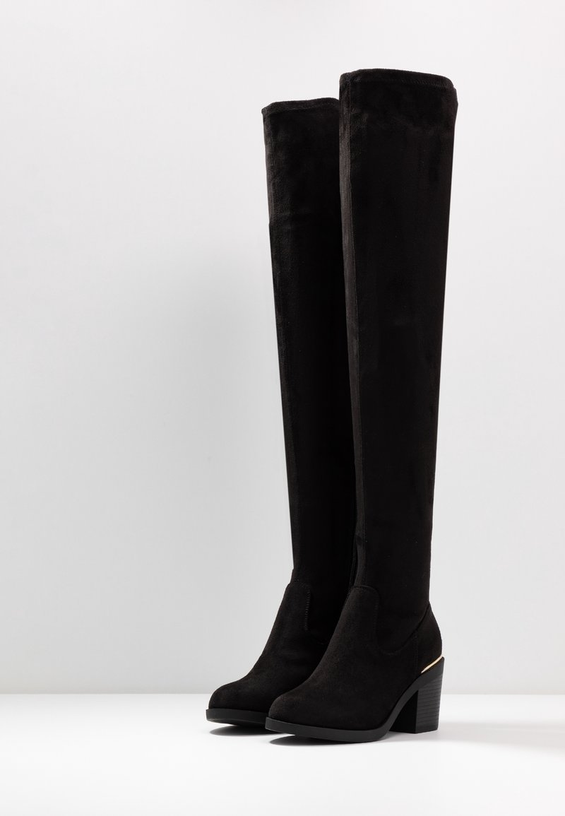 Even&Odd Wide Fit Over-the-knee boots black (Pre-owned) Zalando