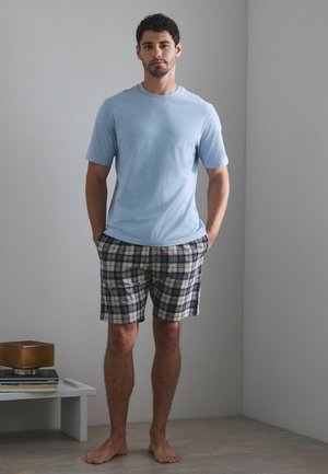 Next, CHECK SHORT SLEEVE JERSEY PYJAMAS SET 3 PACK - Pyjama set - blue green rust brown