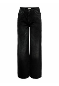 JDY JDYCARINA - Wide leg - black denim/zwart denim/blackdenim - Zalando.be
