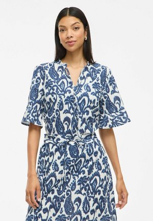 VILA MIT KURZEN ÄRMELN VIMERLE V-AUSSCHNITT - Blouse - cloud dancer