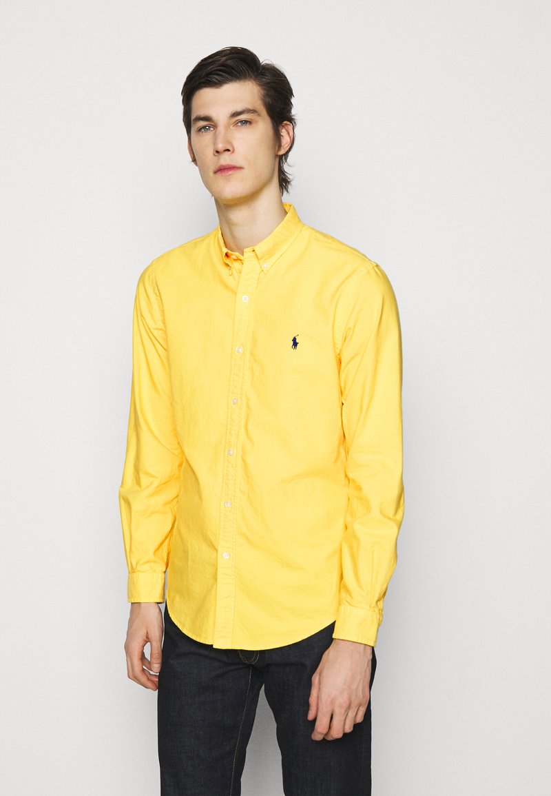 Polo Ralph Lauren SLIM FIT GARMENT-DYED OXFORD SHIRT - Camisa - signal yellow