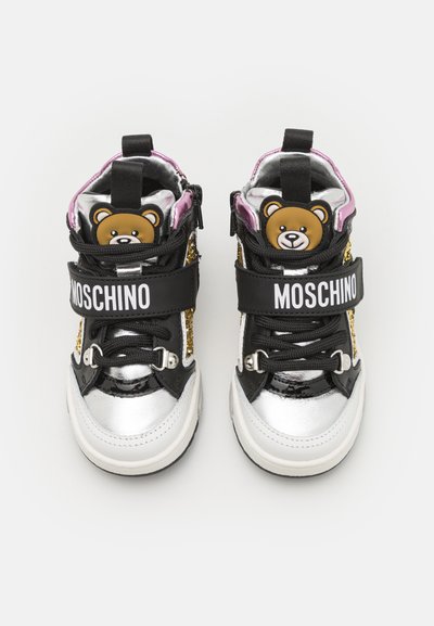 MOSCHINO UNISEX - Sneakers alte - black/gold/white/silver/pink