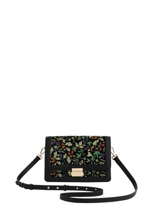 EMBROIDERED - Cross body bag - black