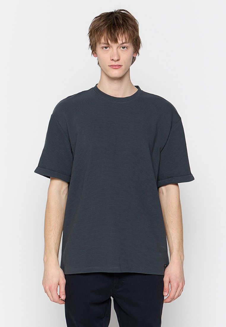 NO EXCESS T-shirt basic donkergrijs