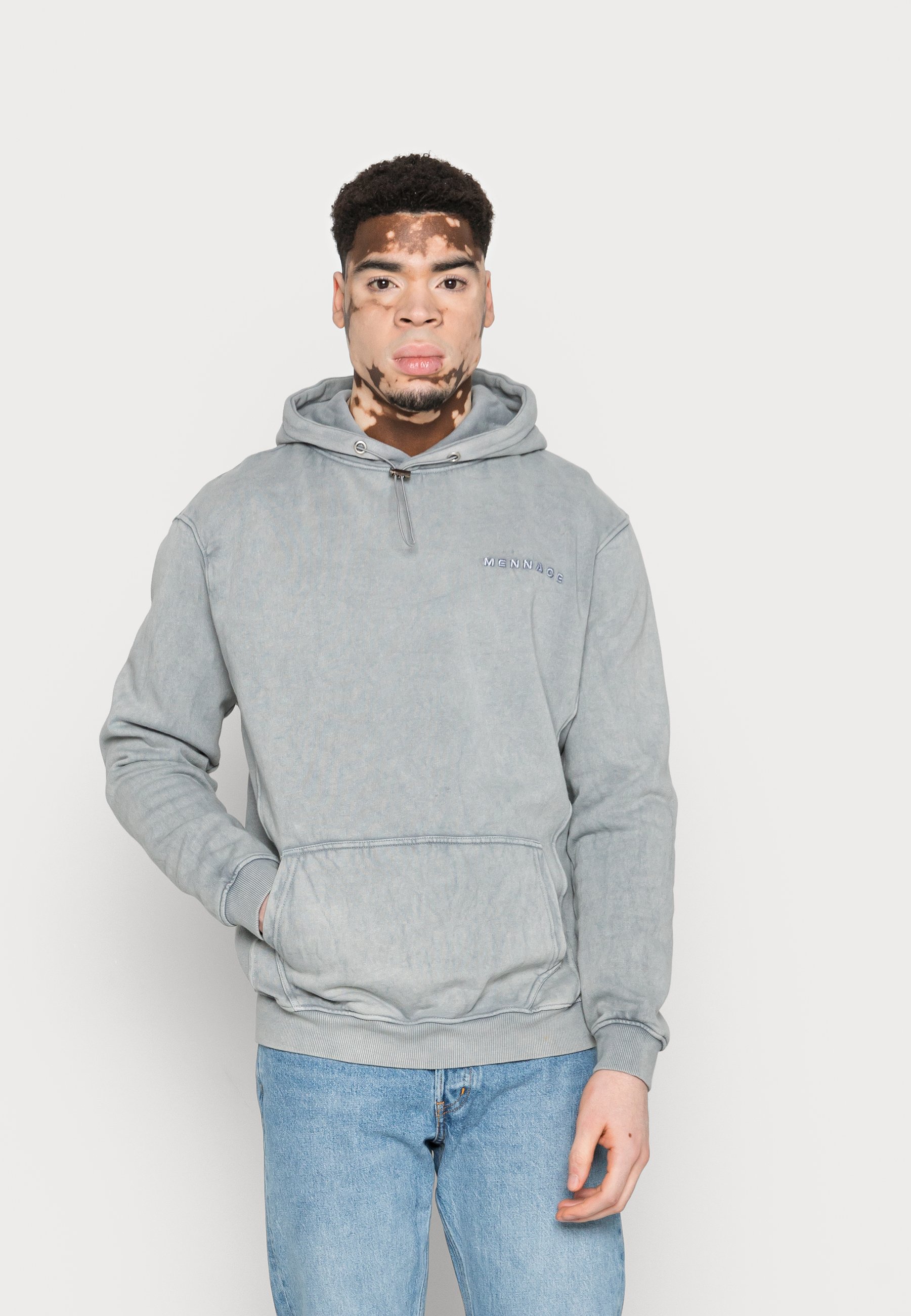 Mennace MENNACE UNISEX WASHED HOODIE - Hoodie - grey/grijs - Zalando.nl