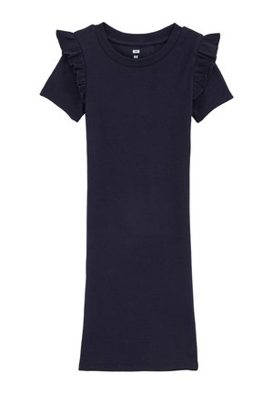 Stickad klänning - dark blue