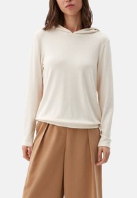 s.Oliver LANGARM - Strickpullover - beige