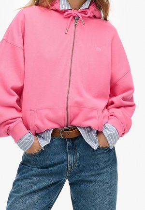 Mikina na zip - pink