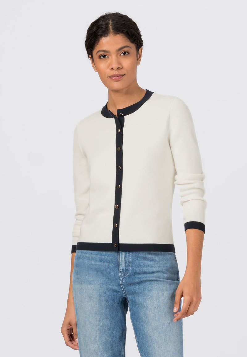 Damen Strickjacken | HALLHUBER Strickjacke offwhite - OO06760 Damen Strickjacken | HALLHUBER Strickjacke offwhite - OO06760