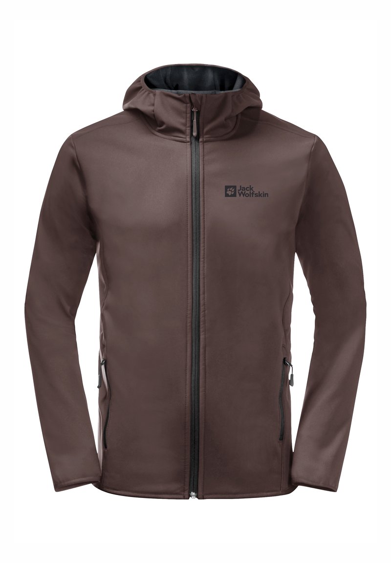 Jack Wolfskin BORNBERG HOODY - Giacca softshell - red earth