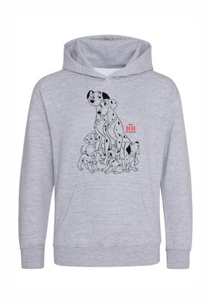 DALMATIANS DOG PILE - Mikina s kapucí - heather grey