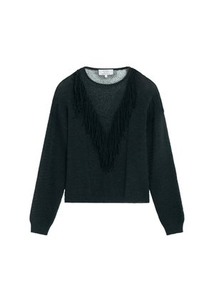 Scalpers, SCALPERS FRINGES JUMPER - Jersey de punto - black