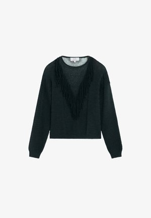 Scalpers, SCALPERS FRINGES JUMPER - Jersey de punto - black