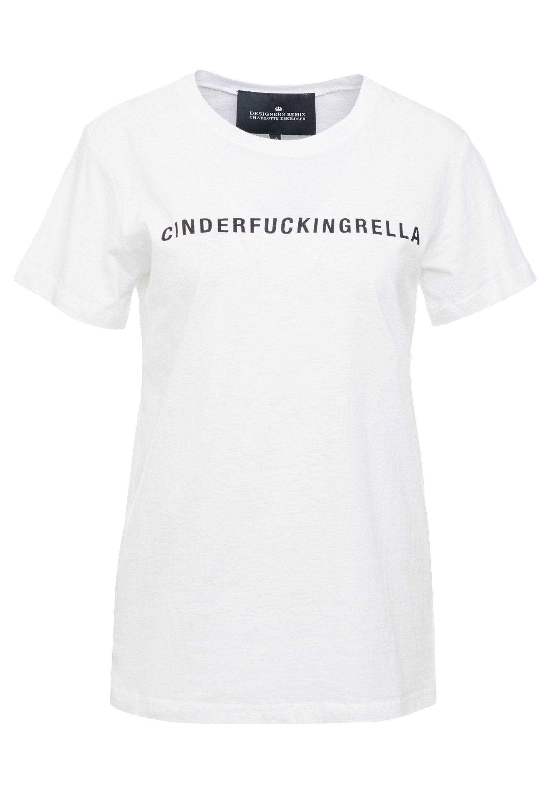 DESIGNERS REMIX STANLEY STATEMENT T shirts med print Stanley Print Tee White T Skjorte | Designers Remix | T
