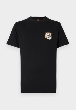 Santa Cruz, FLAMING DICE DOT CHEST UNISEX - Tričko s potlačou - black
