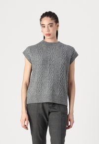 Selected Femme SLFELINA MARIE - Strukirani kaput - medium grey