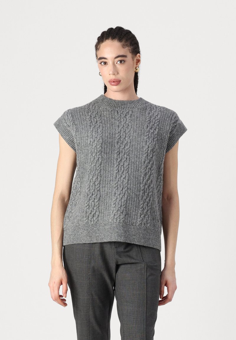 Selected Femme SLFELINA MARIE - Strukirani kaput - medium grey