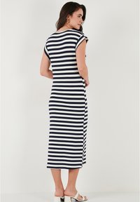 LELA REGULAR FIT - Džersio suknelė - dark blue white