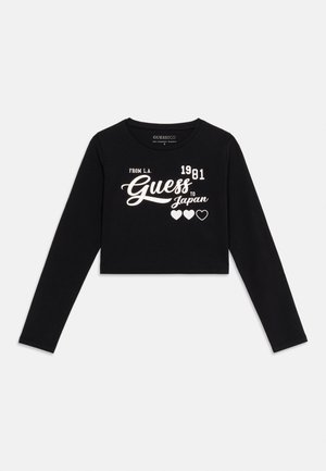 Guess, SLIM FIT LOGO - T-shirt à manches longues - jet black