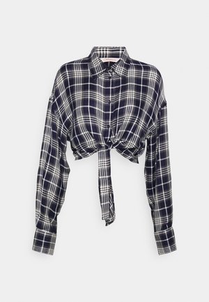 ONLY Tall ONLRILEY KNOT CHECK SHIRT  - Bluză - dress blues