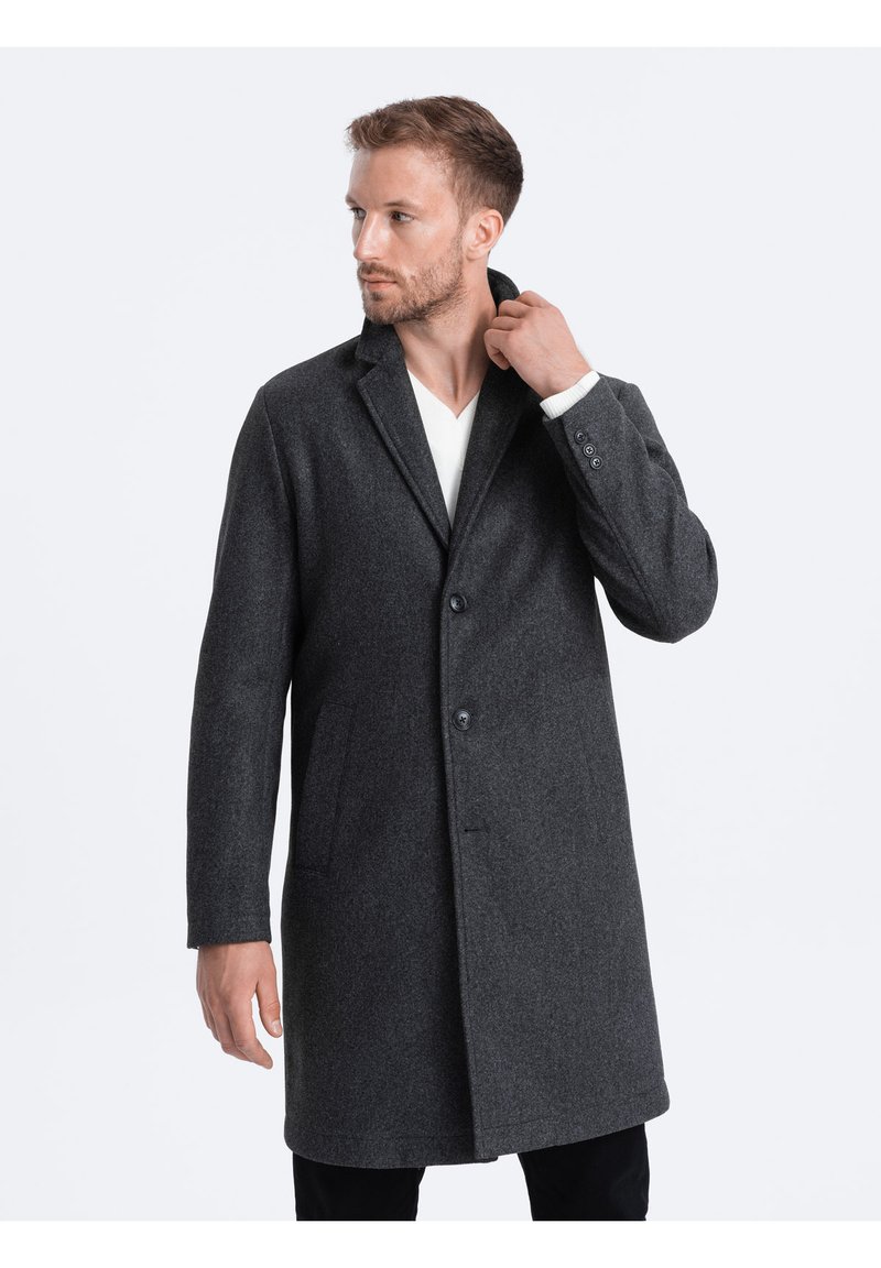 Ombre Abrigo clásico - dark grey melange