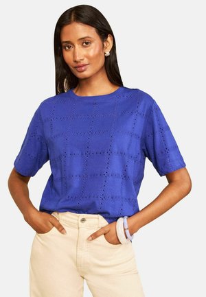 Love & Roses, BRODERIE T-SHIRT - T-Shirt print - blue
