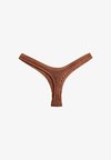 REGULAR FIT - HIGH LEG BIKINI BOTTOMS - Bikini bottoms - tan brown crinkle
