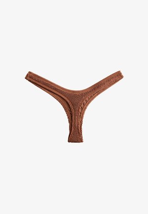 Next, REGULAR FIT - HIGH LEG BIKINI BOTTOMS - Braguita de bikini - tan brown crinkle