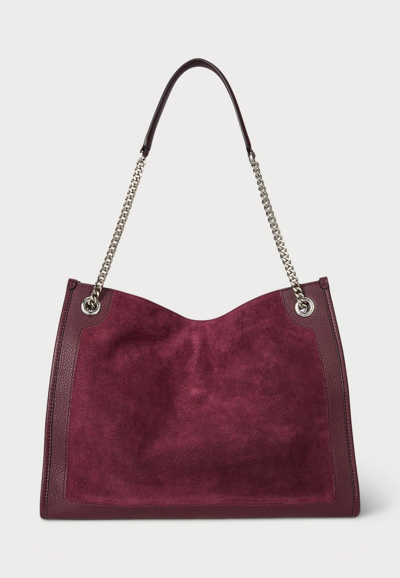 Tote Bag Shopper Bordeaux Rot Lauren Ralph Lauren SUEDE LEATHER