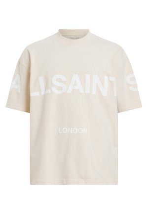 AllSaints BIGGY CREW - T-shirt imprimé - true beige