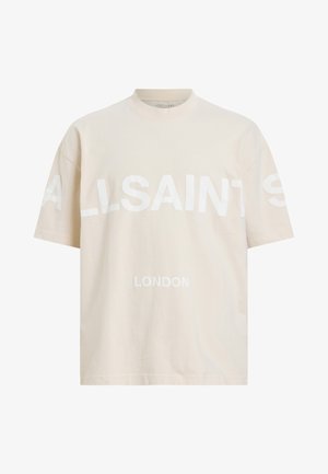 AllSaints BIGGY CREW - T-shirt imprimé - true beige
