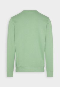Lange mouw crewneck sweatshirt in lichtgroene katoenmix, voorzien van ribgebreide manchetten en zoom, een gladde textuur en zonder zichtbare patronen.