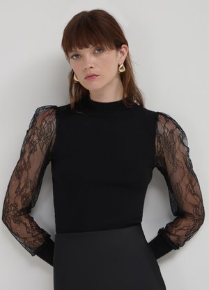 Calliope MANICHE - Camicetta - ultrablack