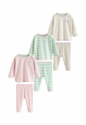 3 PACK SET - Leggings - pink stripe