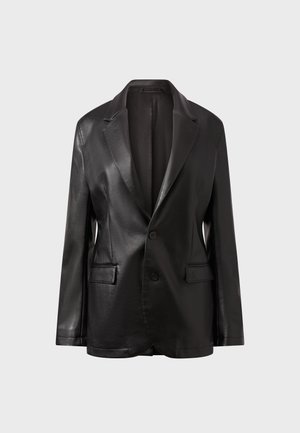Calvin Klein Jeans, EXCLUSIVE FAUX LEATHER BLAZER - Veste en similicuir - black