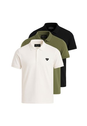 SET OF 3 - Polo - white olive black