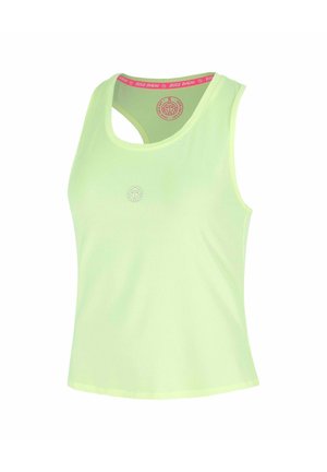 BIDI BADU, TANK-TOP RACERBACK TANK TOP G - Débardeur - neon lime  logo white