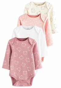 Next BABY LONG SLEEVE BODYSUITS 4 PACK - Body - pink white bear