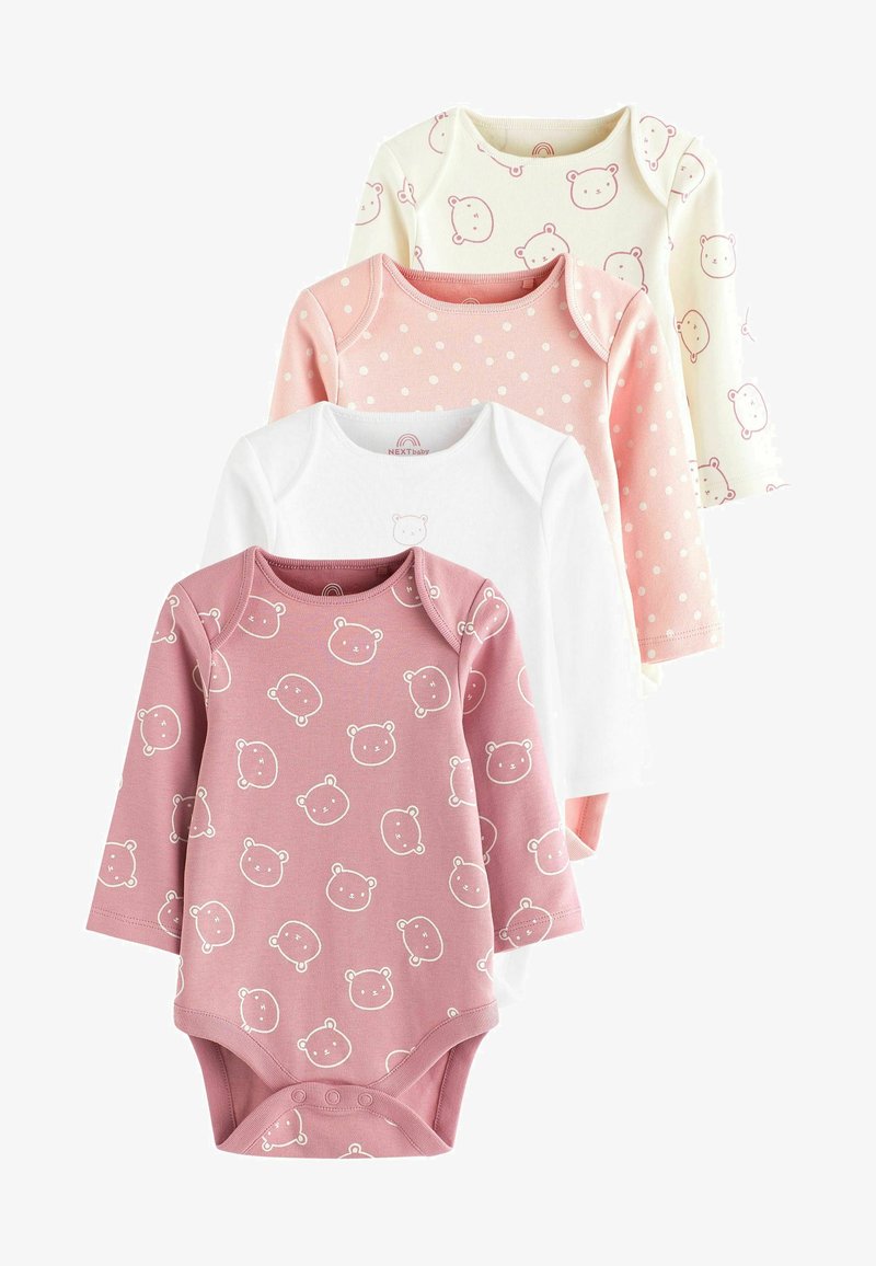 Next BABY LONG SLEEVE BODYSUITS 4 PACK - Body - pink white bear