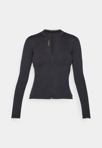 T SHIRT COLLAR FULL ZIP  - Kerékpáros mez - black