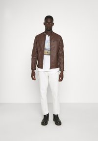 Jack & Jones JJEROCKY JACKET - Jakna od umjetne kože - chocolate fondant