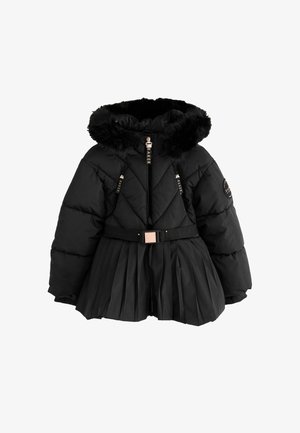 Baker by Ted Baker, REGULAR FIT - SHOWER RESISTANT SHORT BELTED PLEAT SKIRT COAT - Winter coat - black