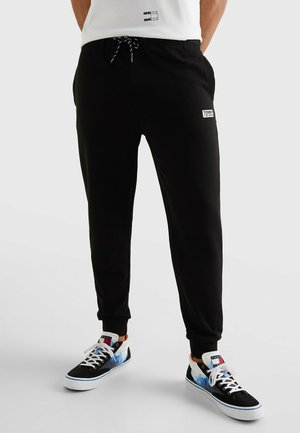 LOGO APPLIQUÉ JOGGERS - Pantaloni sportivi - black