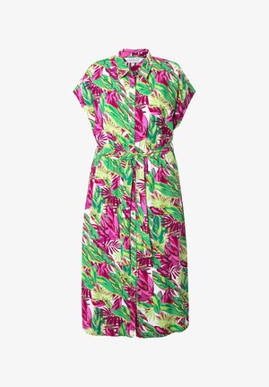 Studio Untold, LUSH JUNGLE CAP SLEEVE BUTTON DOWN - Skjortekjole - emerald green