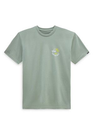 CLASSIC MINI DUAL PALM II - Print T-shirt - iceberg green white