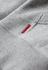 Superdry & Co ESSENTIAL BASEBALL - Sudadera con cremallera - athletic grey marl rich navy marl