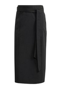 OFF-PLACED 3-STRIPES - Wrap skirt - black