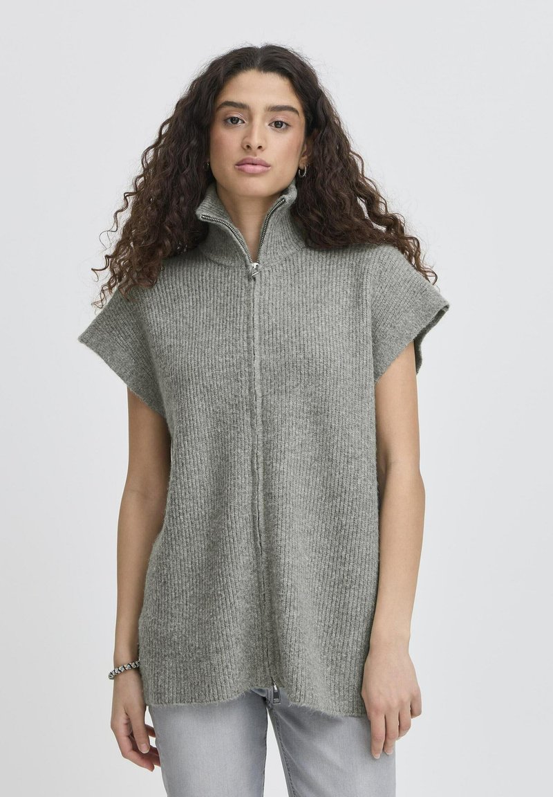 ICHI Kardigán - grey melange