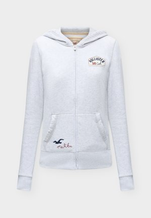 Hollister Co., HERITAGE LOGO SLIM - Φούτερ με φερμουάρ - grey